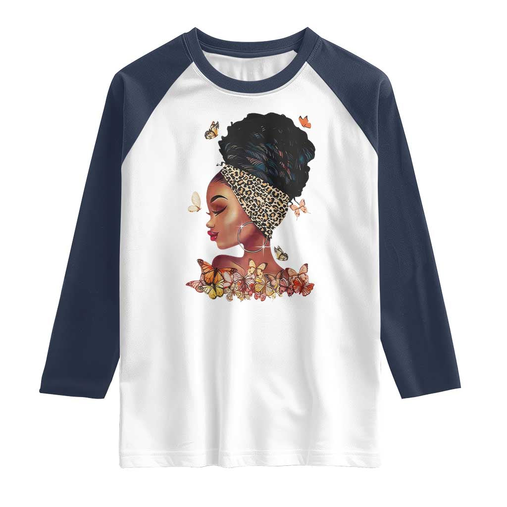 Black Girl Magic Raglan Shirt Afro Melanin Queen African American Women