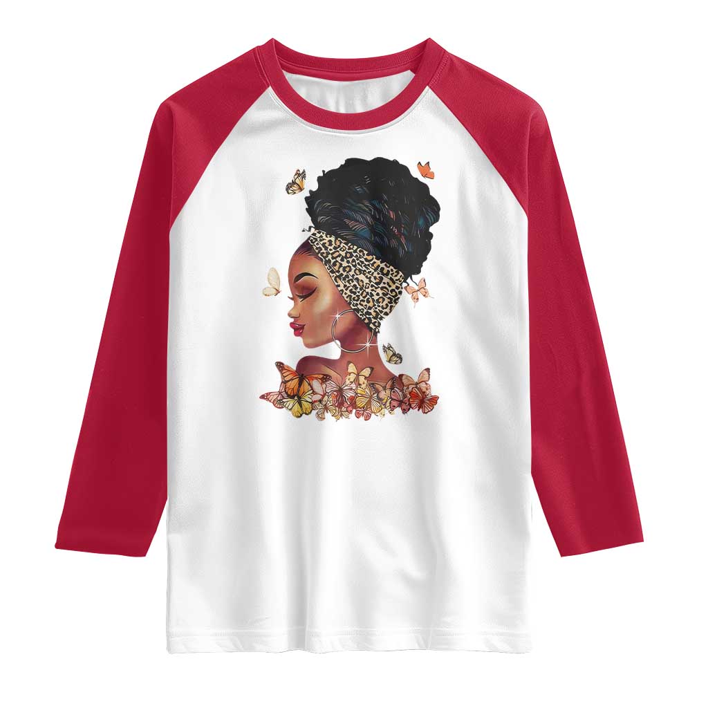 Black Girl Magic Raglan Shirt Afro Melanin Queen African American Women