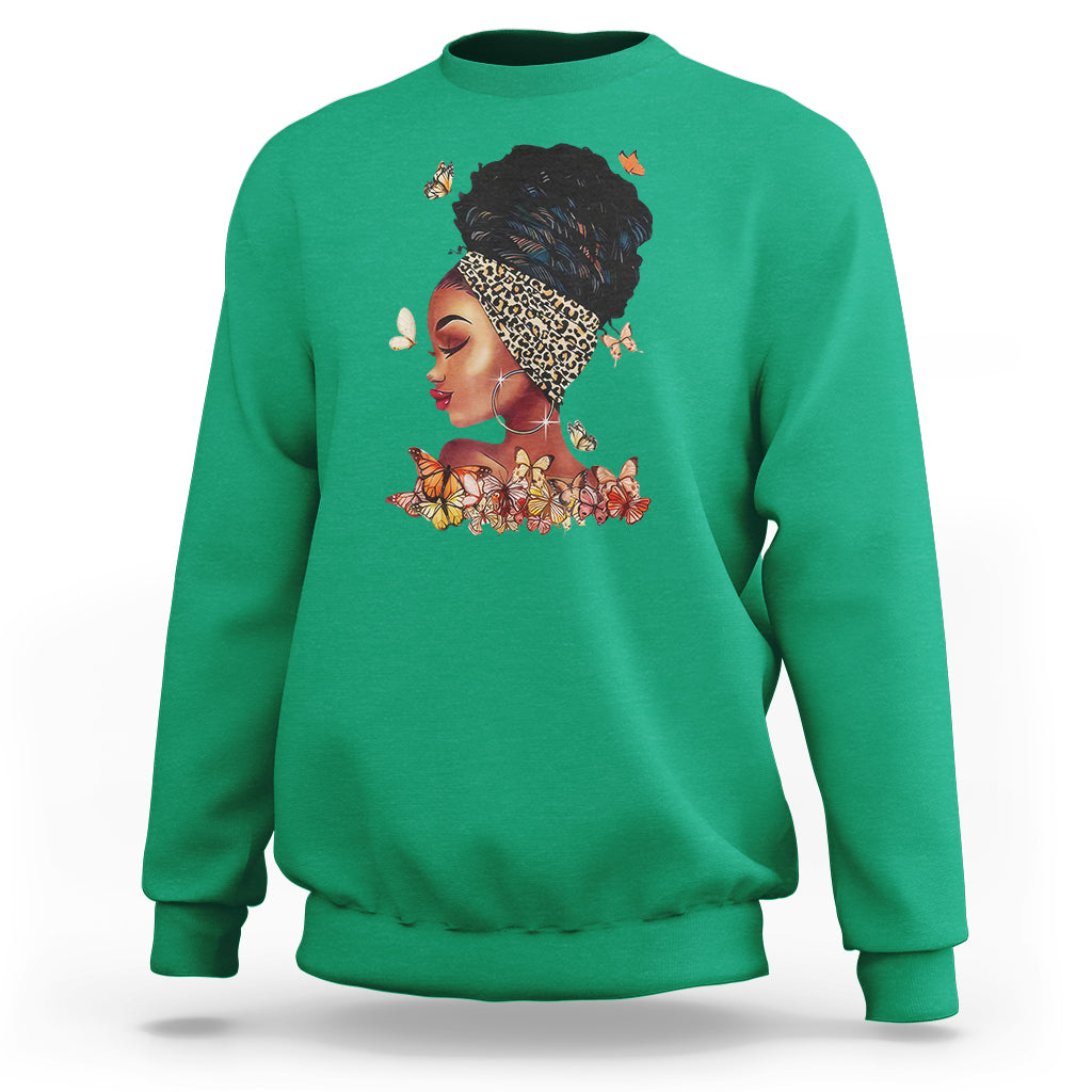 Black Girl Magic Afro Melanin Queen African American Women Sweatshirt - Wonder Print Shop