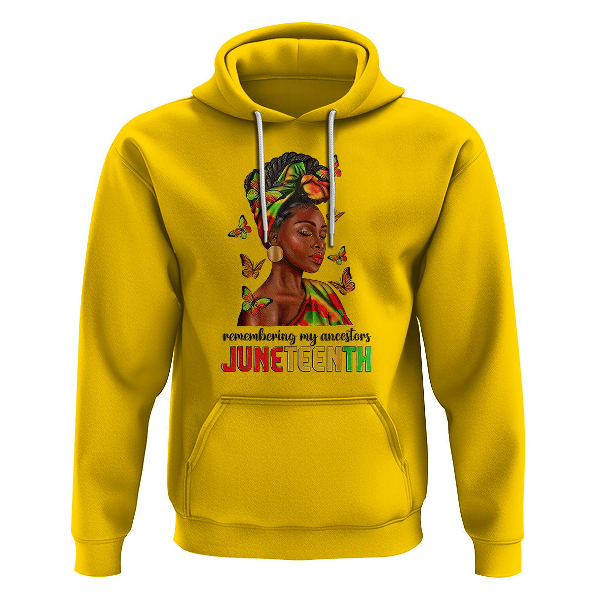 Remembering My Ancestors Juneteenth Celebrate Black Women Hoodie - Wonder Print Shop