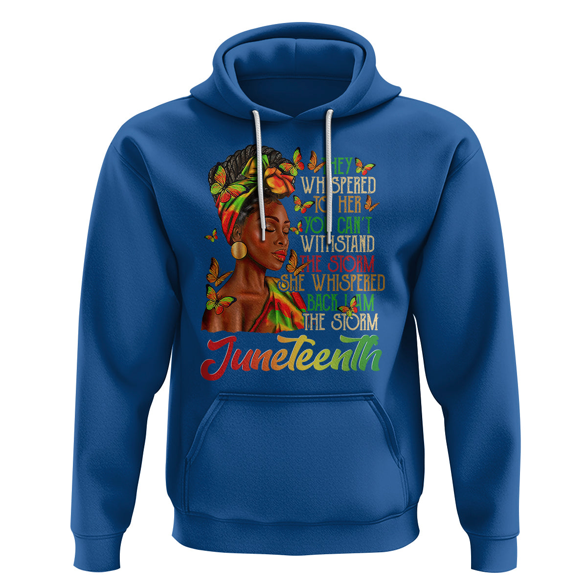 Juneteenth Hoodie I am The Storm Black Women Black History Month - Wonder Print Shop