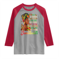 Juneteenth Black Women Raglan Shirt I Am The Storm Black History Month
