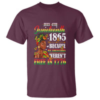 Juneteenth T Shirt For Black Women Because My Ancestor Weren't Free 1776 - Wonder Print Shop
