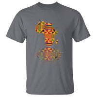 My Roots Black History T Shirt With Traditional Kente and Africa Map - Wonder Print Shop