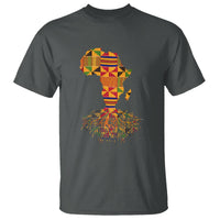 My Roots Black History T Shirt With Traditional Kente and Africa Map - Wonder Print Shop
