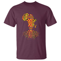 My Roots Black History T Shirt With Traditional Kente and Africa Map - Wonder Print Shop