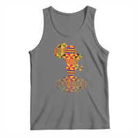 My Roots Black History Tank Top With Traditional Kente and Africa Map
