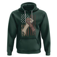 US Flag with Black & American Hands BLM Hoodie - Wonder Print Shop
