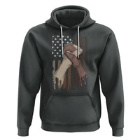 US Flag with Black & American Hands BLM Hoodie - Wonder Print Shop