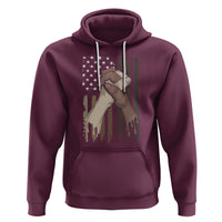 US Flag with Black & American Hands BLM Hoodie - Wonder Print Shop