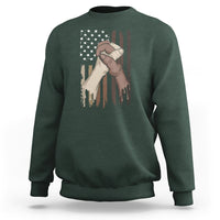 US Flag with Black & American Hands BLM Sweatshirt - Wonder Print Shop