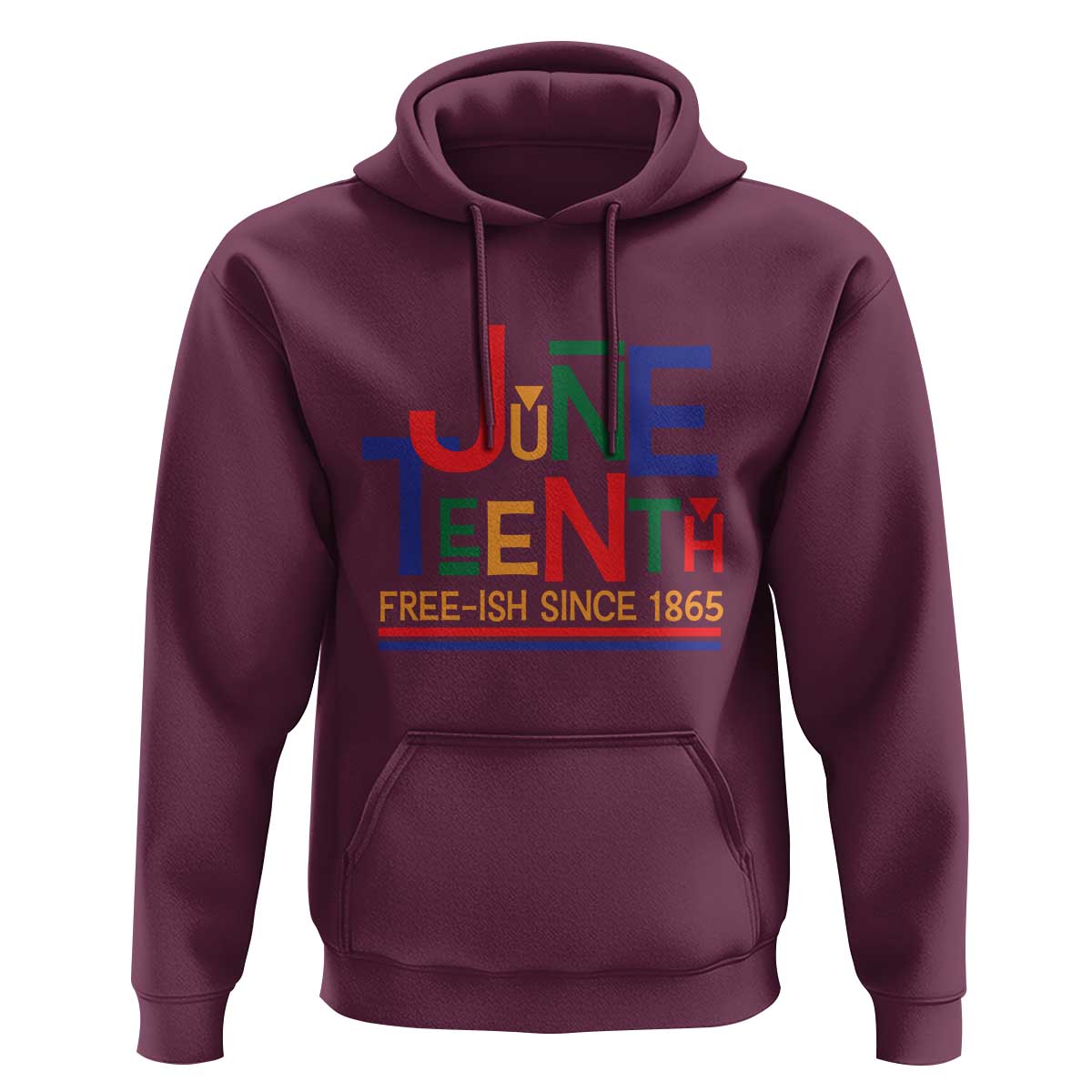 Free Ish Hoodie Juneteenth Celebration Since 1865 Retro - Wonder Print Shop