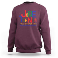 Free Ish Sweatshirt Juneteenth Celebration Since 1865 Retro - Wonder Print Shop