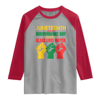 Juneteenth Is My Independence Day Raglan Shirt Because BLM