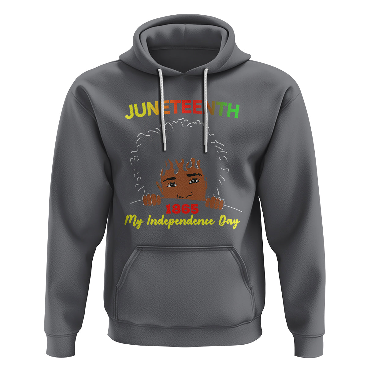 Happy Juneteenth Independence Hoodie Teen Youth Afro Locs Black Boy - Wonder Print Shop