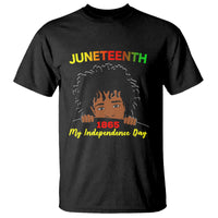 Happy Juneteenth Independence T Shirt Teen Youth Afro Locs Black Boy - Wonder Print Shop
