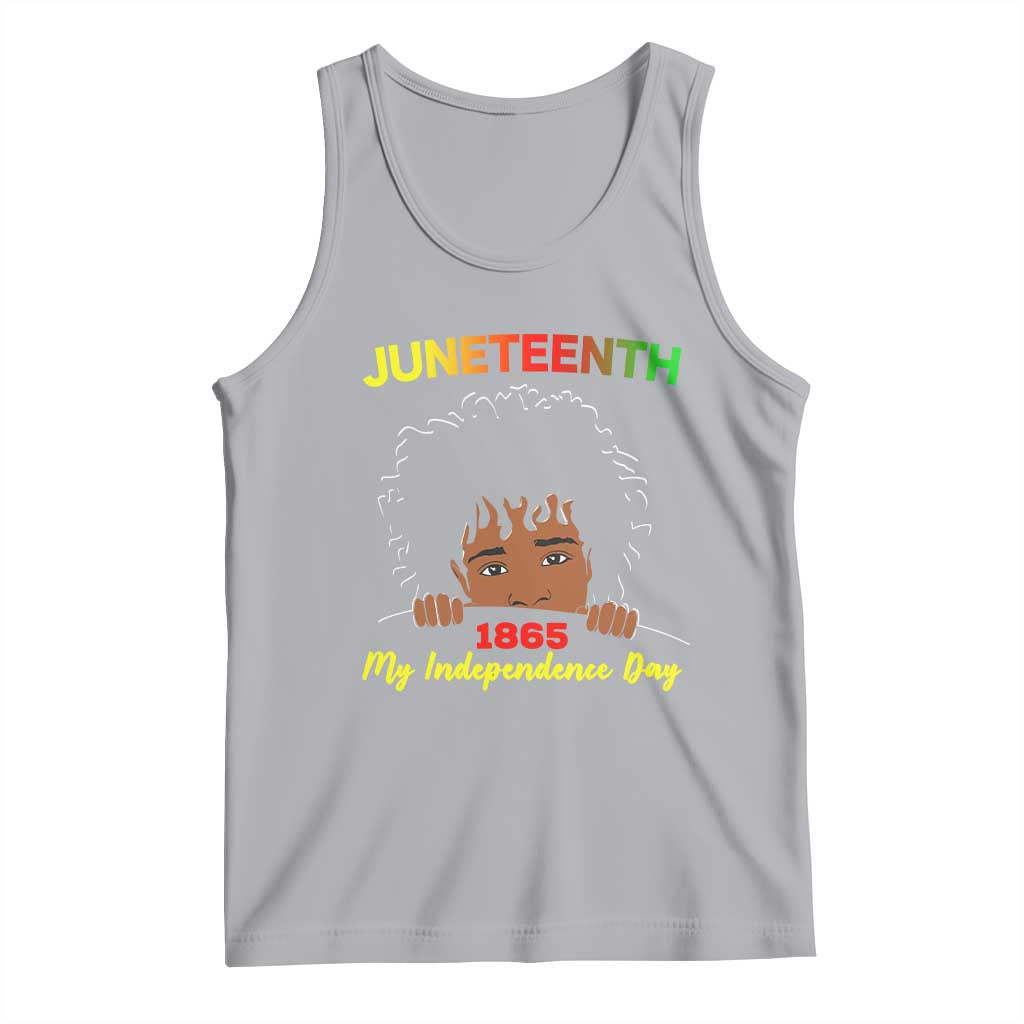 Celebrate Juneteenth Independence Tank Top Teen Youth Afro Locs Black Boy