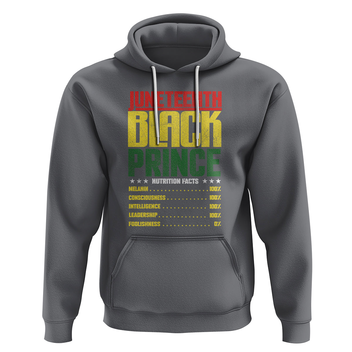 Juneteenth Black Prince Nutrition Facts Hoodie - Wonder Print Shop