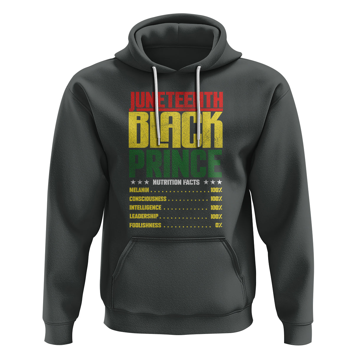 Juneteenth Black Prince Nutrition Facts Hoodie - Wonder Print Shop