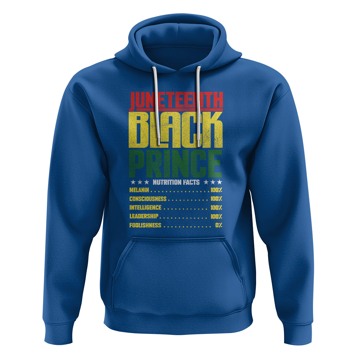 Juneteenth Black Prince Nutrition Facts Hoodie - Wonder Print Shop