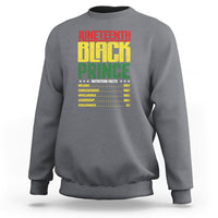 Juneteenth Black Prince Nutrition Facts Sweatshirt - Wonder Print Shop