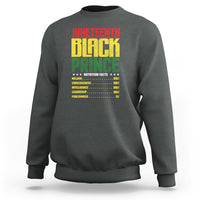 Juneteenth Black Prince Nutrition Facts Sweatshirt - Wonder Print Shop