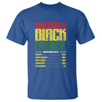 Juneteenth Black Prince Nutrition Facts T Shirt - Wonder Print Shop