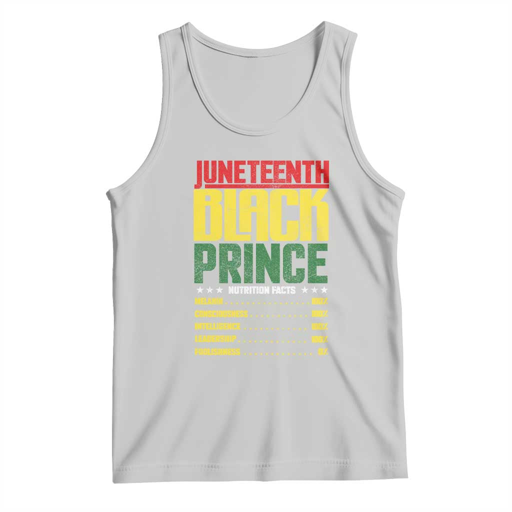 Juneteenth Black Prince Nutrition Facts Tank Top