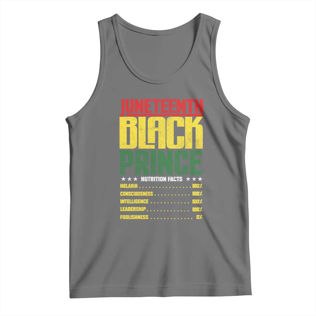 Juneteenth Black Prince Nutrition Facts Tank Top
