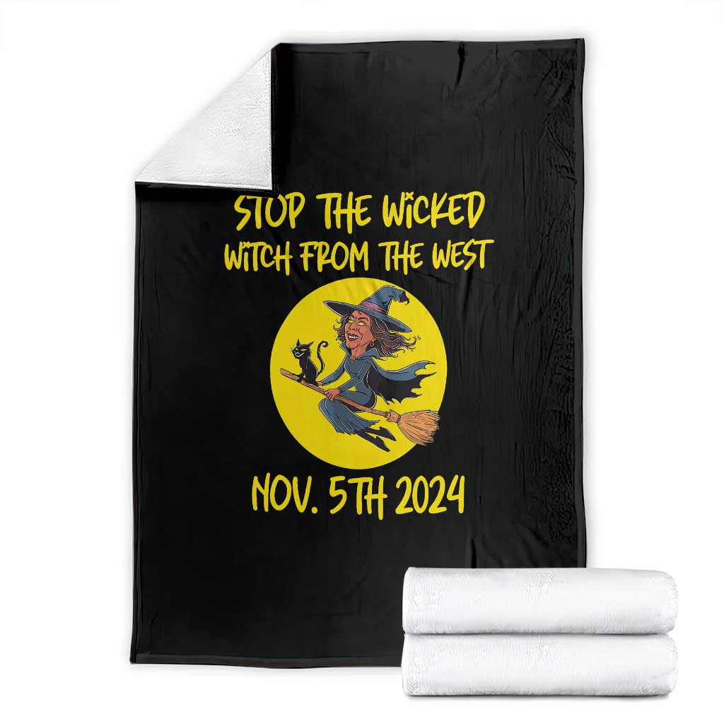 Halloween Witchy Throw Blanket Stop The Wicked From The West - Wonder Print Shop