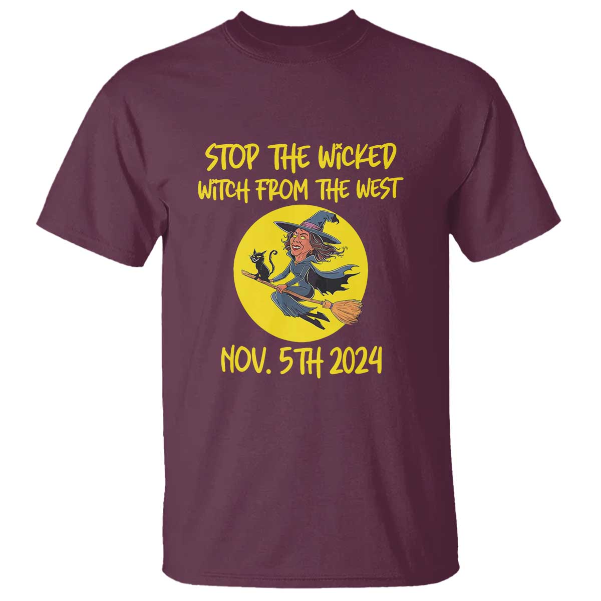 Halloween Witchy T Shirt Stop The Wicked From The West - Wonder Print Shop