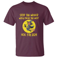 Halloween Witchy T Shirt Stop The Wicked From The West - Wonder Print Shop