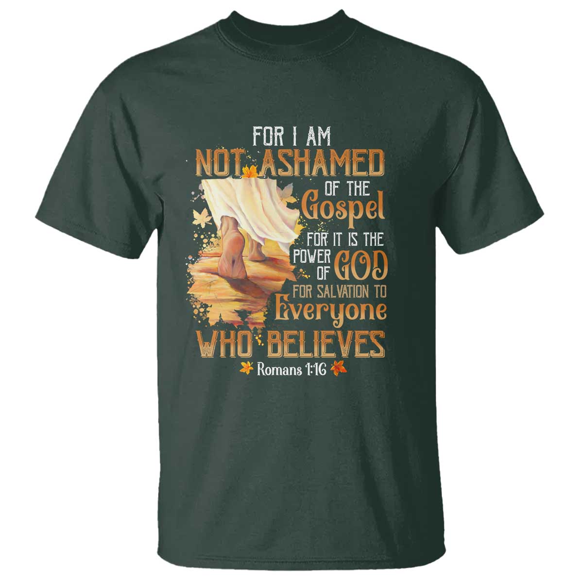 I Am Not Ashamed of the Gospel T Shirt Christian Faith & Salvation Quote - Wonder Print Shop
