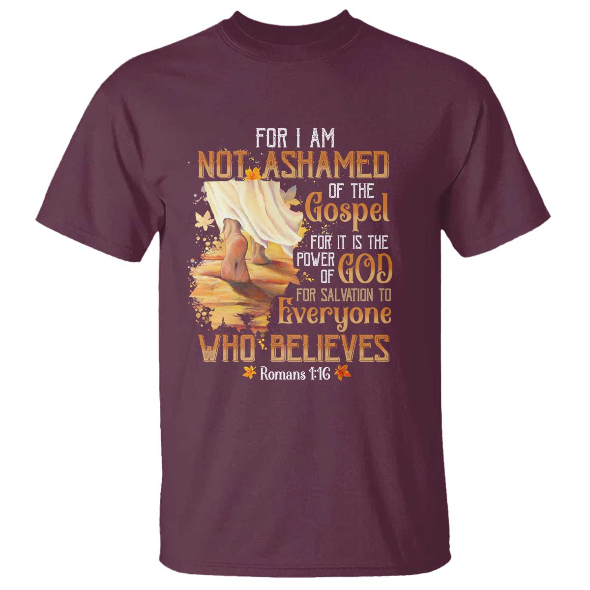 I Am Not Ashamed of the Gospel T Shirt Christian Faith & Salvation Quote - Wonder Print Shop