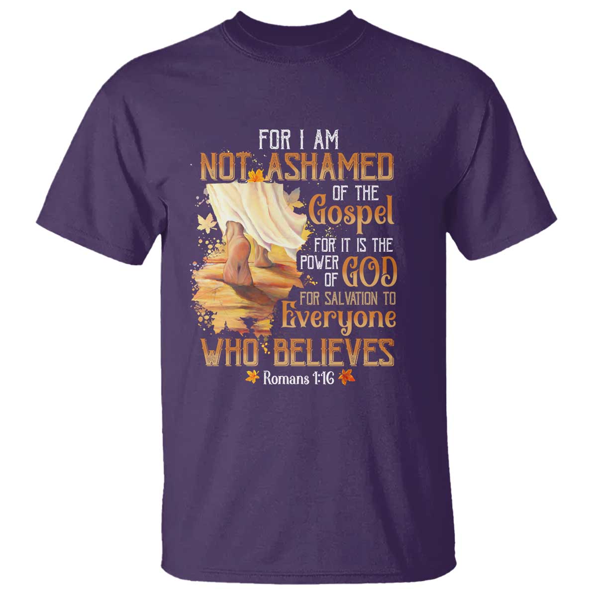 I Am Not Ashamed of the Gospel T Shirt Christian Faith & Salvation Quote - Wonder Print Shop