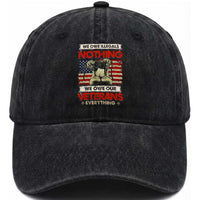 We Owe Illegals Nothing, We Owe Veterans Everything Washed Cotton Baseball Cap Patriotic Military Support