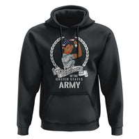 Black US Army Girl Veteran Hoodie - Proud Female Military Veteran