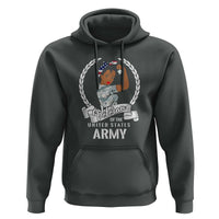Black US Army Girl Veteran Hoodie - Proud Female Military Veteran