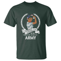 Black US Army Girl Veteran T Shirt - Proud Female Military Veteran - Wonder Print Shop