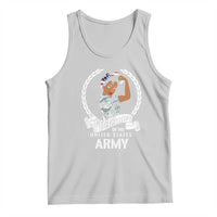 Black US Women Veteran Tank Top - Proud Female Military Army Girl