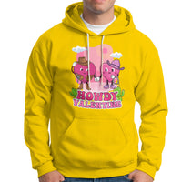 Howdy Valentine Retro Groovy Cartoon Lovely Heart Hoodie - Wonder Print Shop