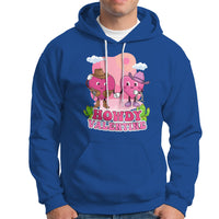 Howdy Valentine Retro Groovy Cartoon Lovely Heart Hoodie - Wonder Print Shop