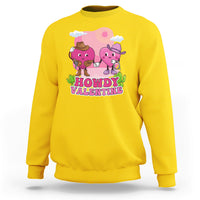Howdy Valentine Retro Groovy Cartoon Lovely Heart Sweatshirt - Wonder Print Shop