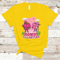 Howdy Valentine Retro Groovy Cartoon Lovely Heart T Shirt - Wonder Print Shop