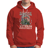 Veteran Hoodie My Time In Uniform Is Over But Being A Veteran Never Ends - Wonder Print Shop