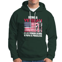 Veteran Dad Hoodie Being A Veteran Is An Honor Being A Papa Is Priceless - Wonder Print Shop