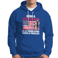 Veteran Dad Hoodie Being A Veteran Is An Honor Being A Papa Is Priceless - Wonder Print Shop