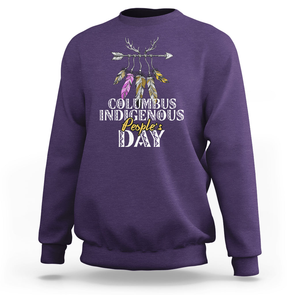 Columbus Day Sweatshirt Indigenous Happy People's Day - Wonder Print Shop