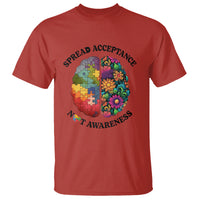 Accept Autism T Shirt Spread Acceptance Not Awareness Neurodiversity Brain - Wonder Print Shop