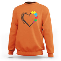 Heart Autism Awareness Sweatshirt Accept Understand Love Puzzle Piece - Wonder Print Shop